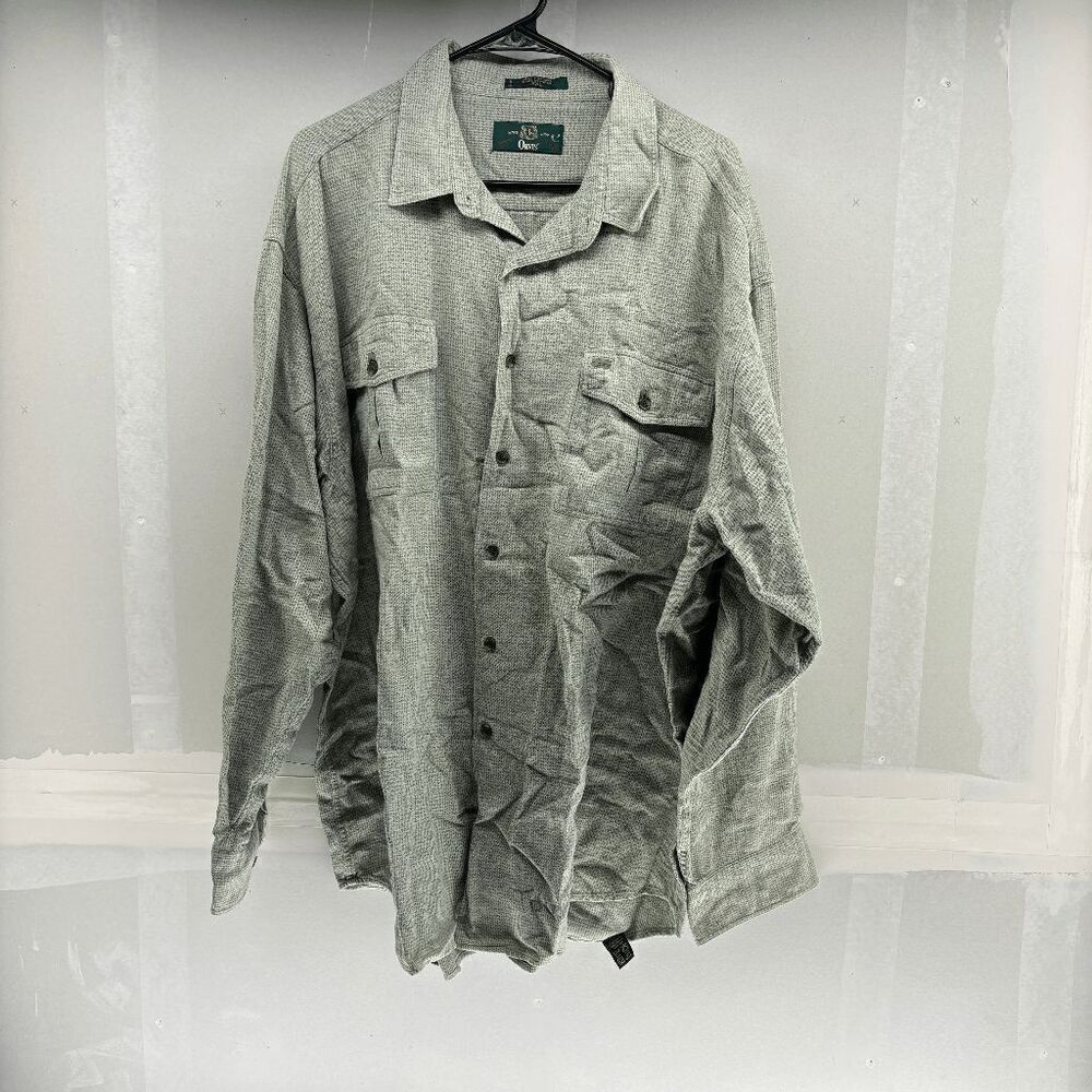 Vintage Orvis Chamois Shirt‎ Mens 2XL Soft Cotton Thick Heavy Button Work Shirt